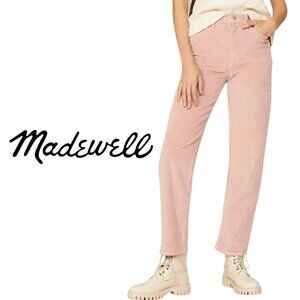 Madewell Pale Pink Corduroy Pants The Perfect Vintage Straight Jean - Size 26